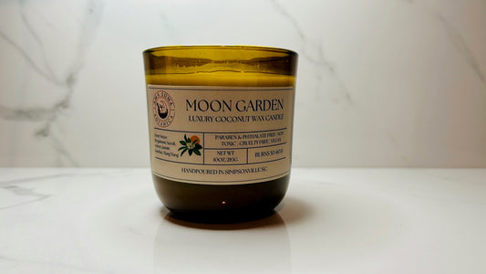 Hand-poured | Coconut Wax | 10 oz | Moon Garden Candle